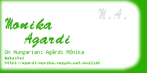 monika agardi business card