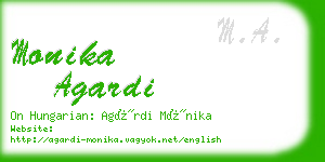 monika agardi business card